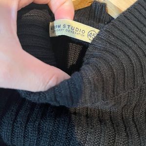 45 rpm cotton rayon black mock neck knit dress